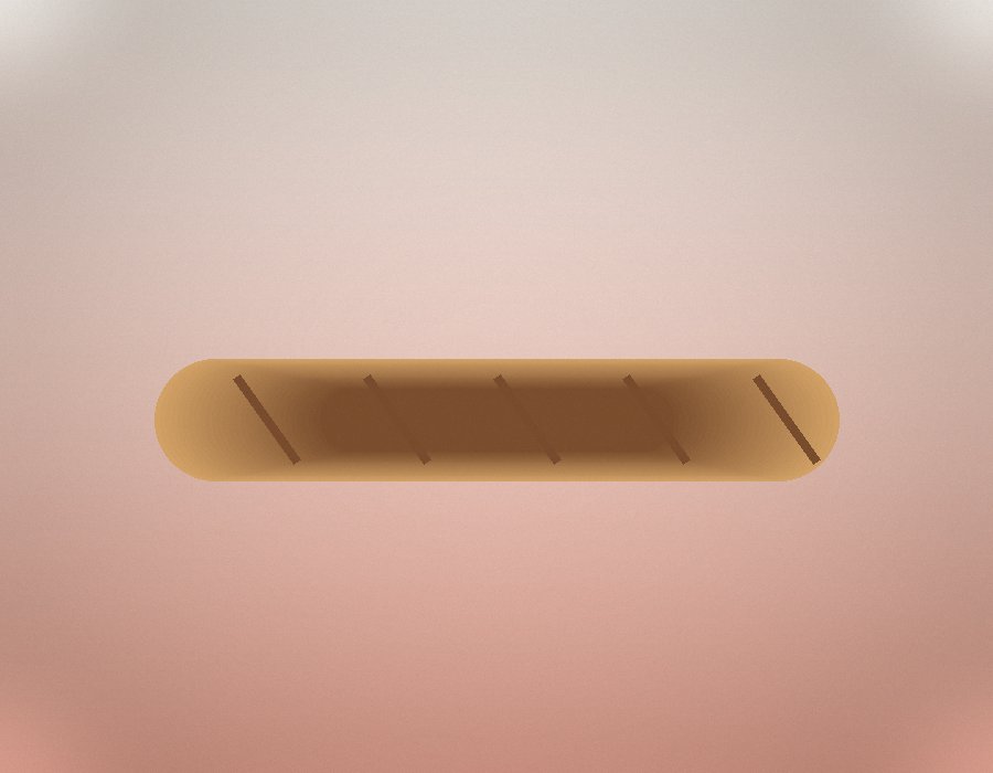 Crisp golden baguette